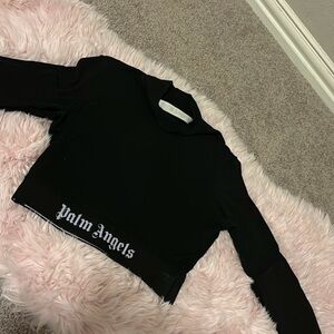 Palm angels logo long sleeve top (S)